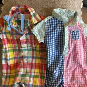 crown & ivy Colorful Plaid and Gingham Kids One Pieces